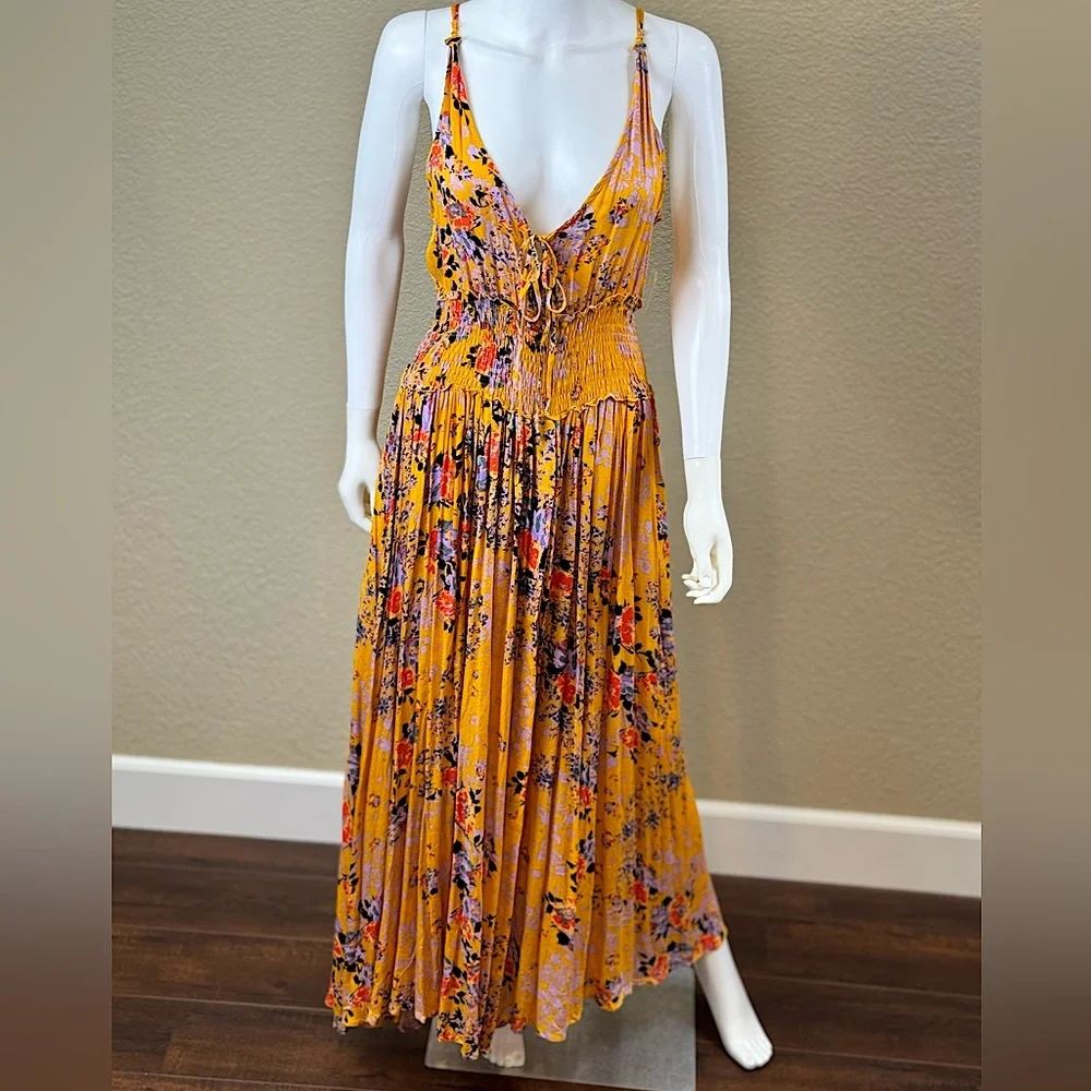 NWT Free People Intimately Ready For The Day Maxi Slip Dress $108 Size Medium - Picture 4 of 15